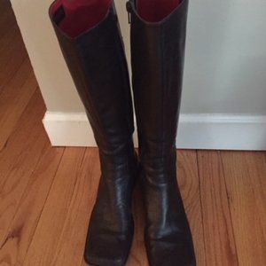 ENZO ANGIOLINI black leather boots sz 8 1/2